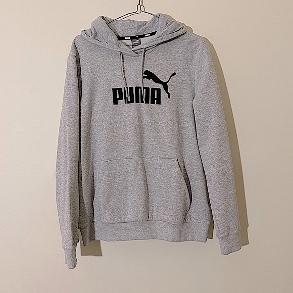 PUMA | Essentials Logo Women's Hoodie | light gray Heather | Size L | NWT - Picture 4 of 12